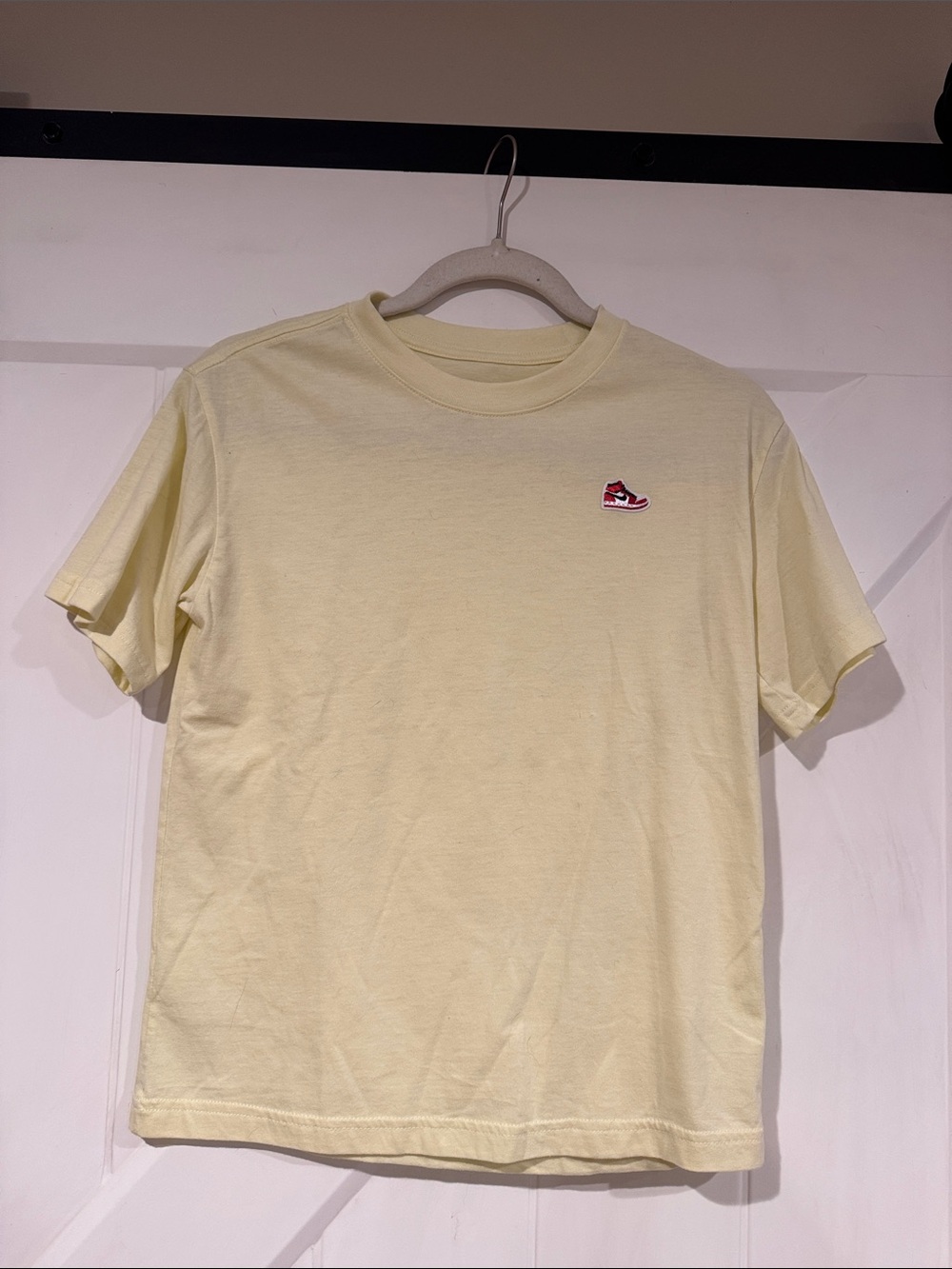 Jordan kids Pale Yellow Crew Neck T-Shirt
